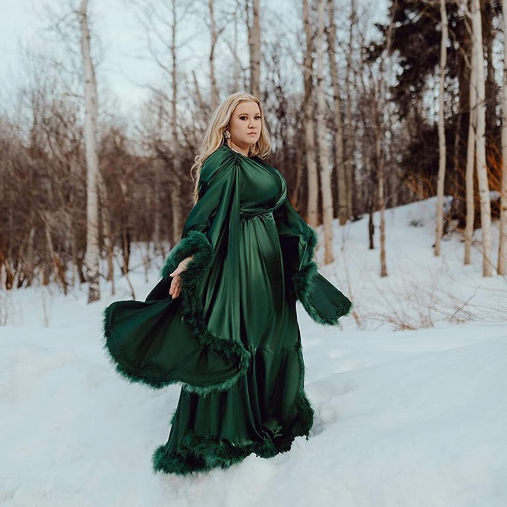Women's Feather Bridal Robes